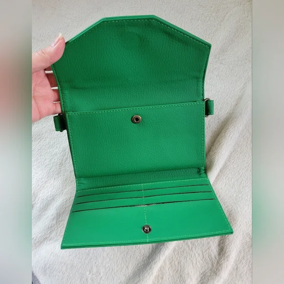 ✨️HP✨️Parchita | NWOT Vibrant Green PVC Mila Wallet Crossbody Bag - Picture 15 of 15